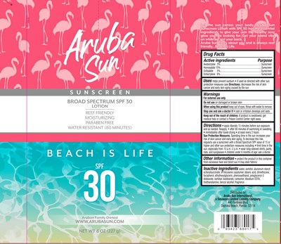 Label (Psys 312530 006 Aruba Sun Spf 30)